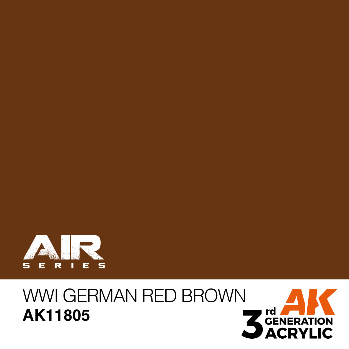AK Interactive 11805 WWI German Red Brown 17ml AIR 3G Acrylic Model Paint