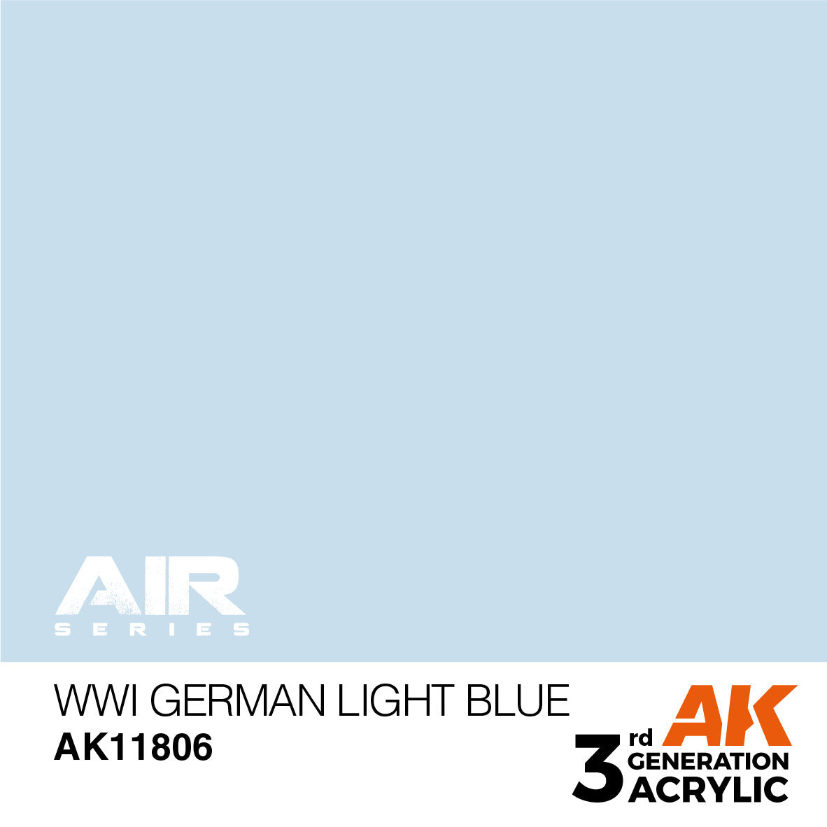 AK Interactive 11806 WWI German Light Blue 17ml AIR 3G Acrylic Model Paint