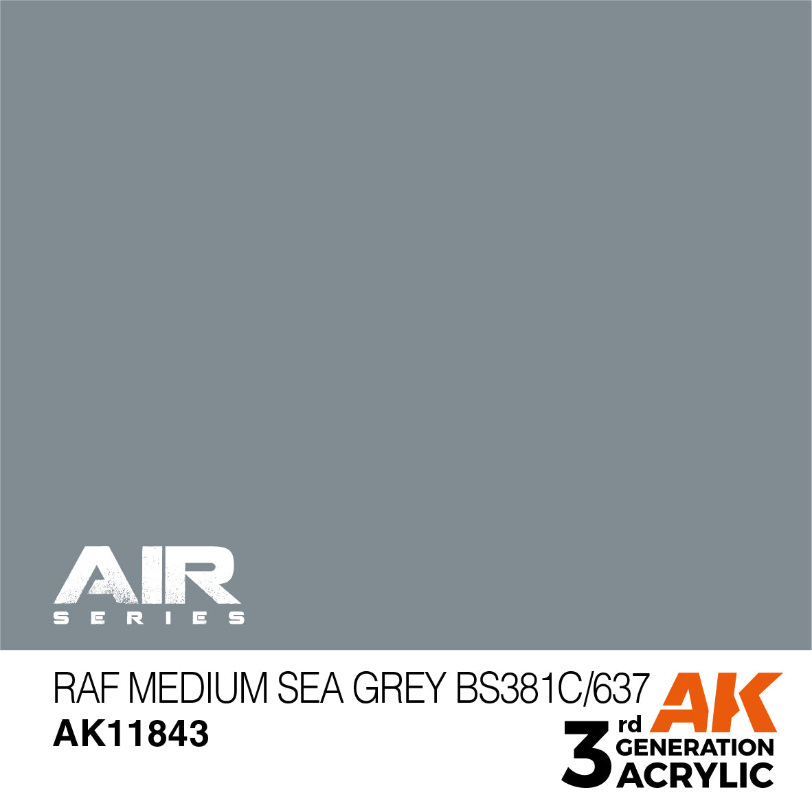 AK Interactive 11843 RAF Medium Sea Grey 17ml AIR 3G Acrylic Model Paint
