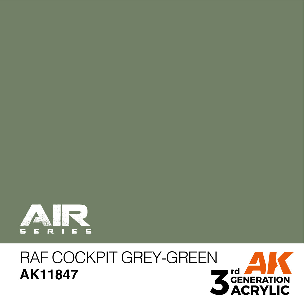 AK Interactive 11847 RAF Cockpit Grey-Green 17ml AIR 3G Acrylic Model Paint