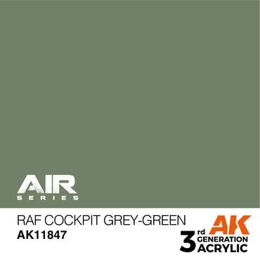 AK Interactive 11847 RAF Cockpit Grey-Green 17ml AIR 3G Acrylic Model Paint