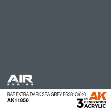 AK Interactive 11850 RAF Extra Dark Sea Grey 17ml AIR 3G Acrylic Model Paint