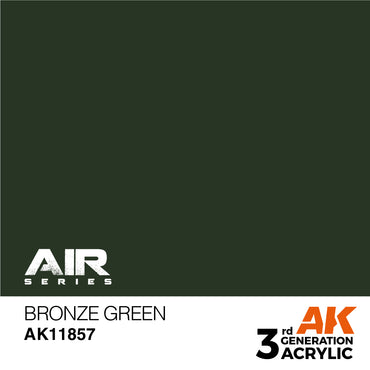 AK Interactive 11857 Bronze Green 17ml AIR 3G Acrylic Model Paint