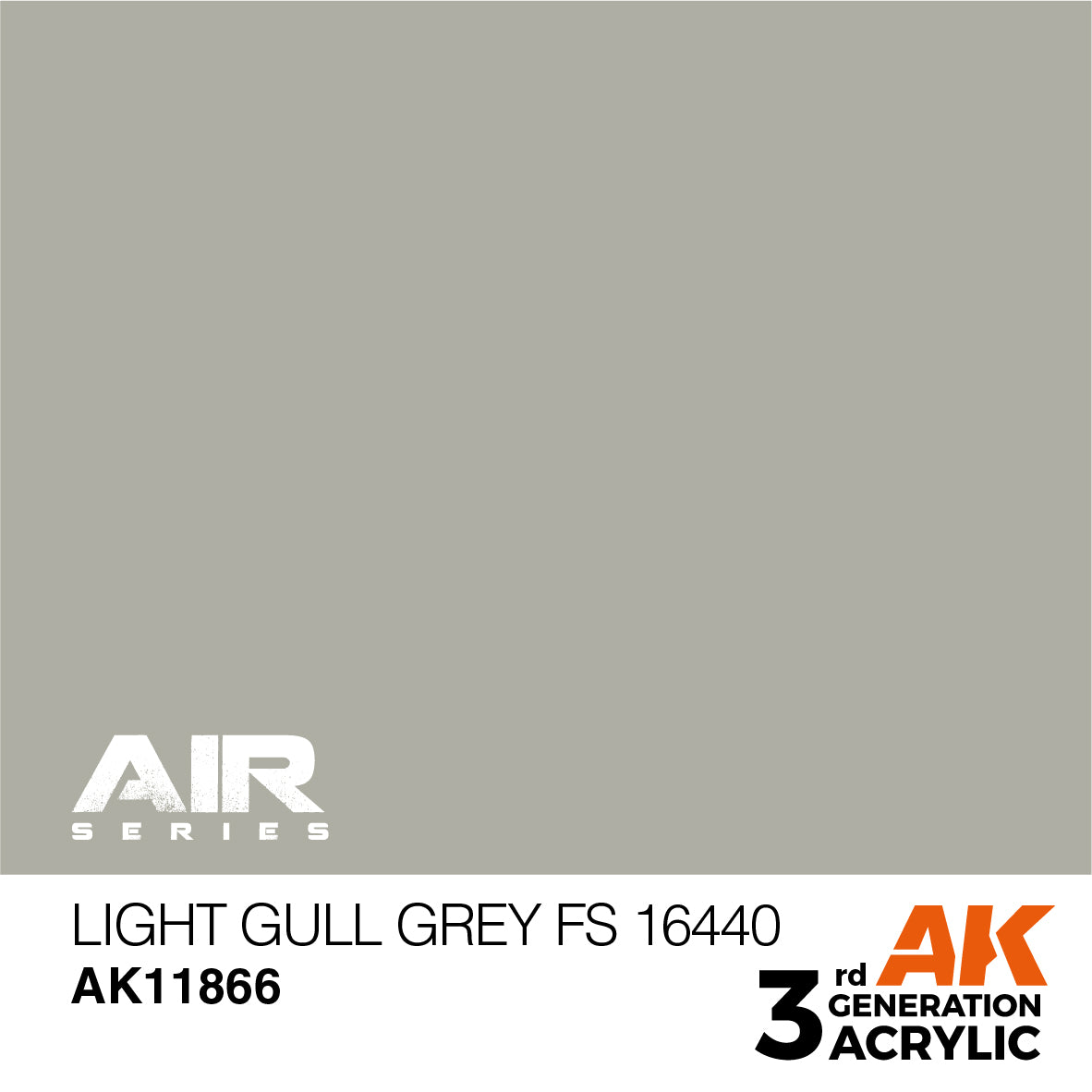 AK Interactive 11866 Light Gull Grey FS 16440 17ml AIR 3G Acrylic Model Paint