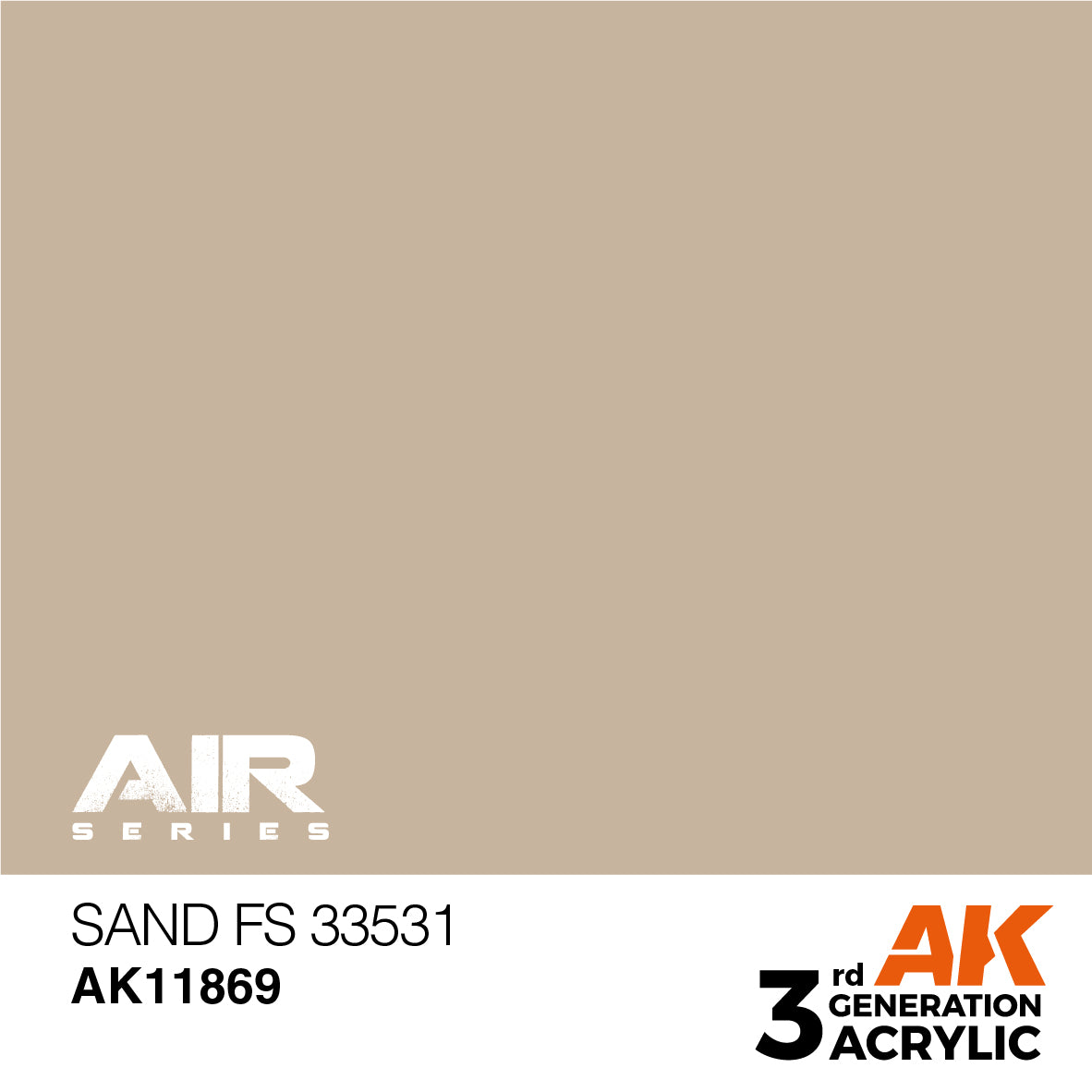 AK Interactive 11869 Sand FS 33531 17ml AIR 3G Acrylic Model Paint