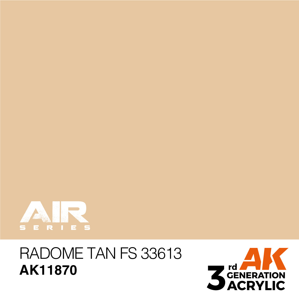 AK Interactive 11870 Radome Tan FS 33613 17ml AIR 3G Acrylic Model Paint