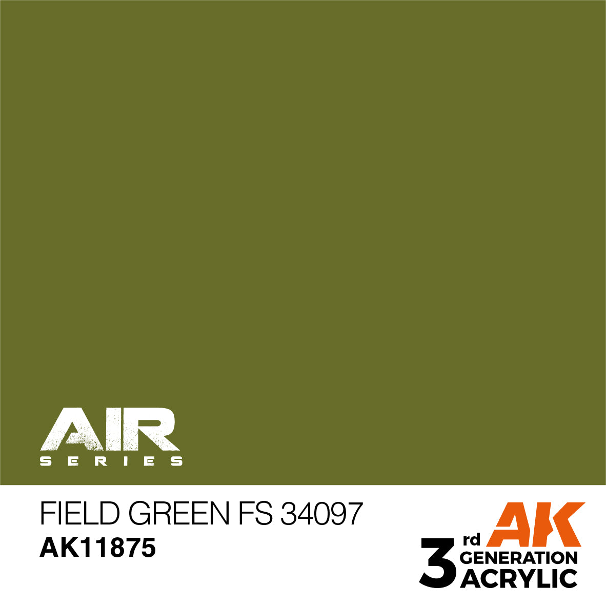 AK Interactive 11875 Field Green FS 34097 17ml AIR 3G Acrylic Model Paint