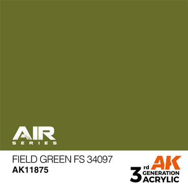 AK Interactive 11875 Field Green FS 34097 17ml AIR 3G Acrylic Model Paint