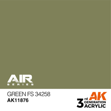 AK Interactive 11876 Green FS 34258 17ml AIR 3G Acrylic Model Paint
