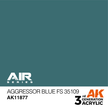 AK Interactive 11877 Aggressor Blue FS 35109 17ml AIR 3G Acrylic Model Paint