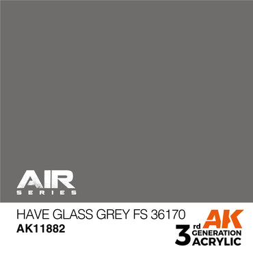 AK Interactive 11882 Have Glass Grey FS 36170 17ml AIR 3G Acrylic Model Paint