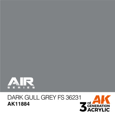 AK Interactive 11884 Dark Gull Grey FS 36231 17ml AIR 3G Acrylic Model Paint