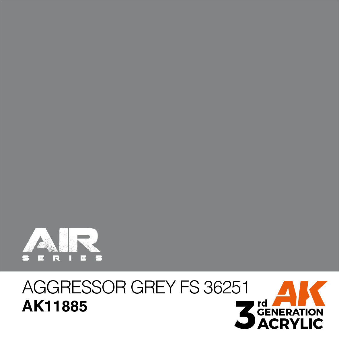 AK Interactive 11885 Aggressor Grey FS 36251 17ml AIR 3G Acrylic Model Paint
