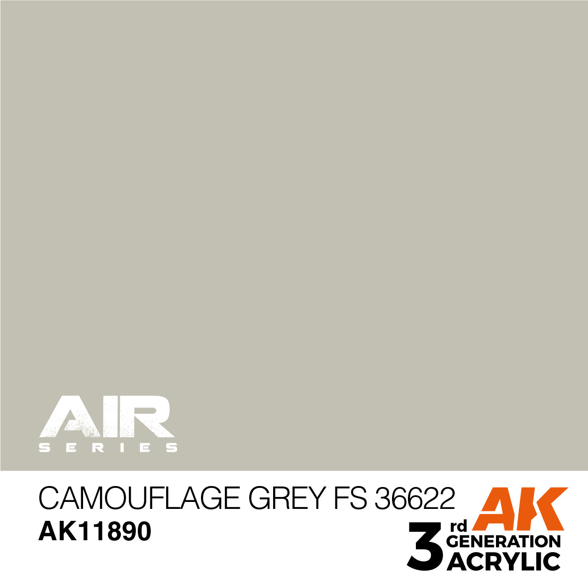 AK Interactive 11890 Camouflage Grey FS 36622 17ml AIR 3G Acrylic Model Paint