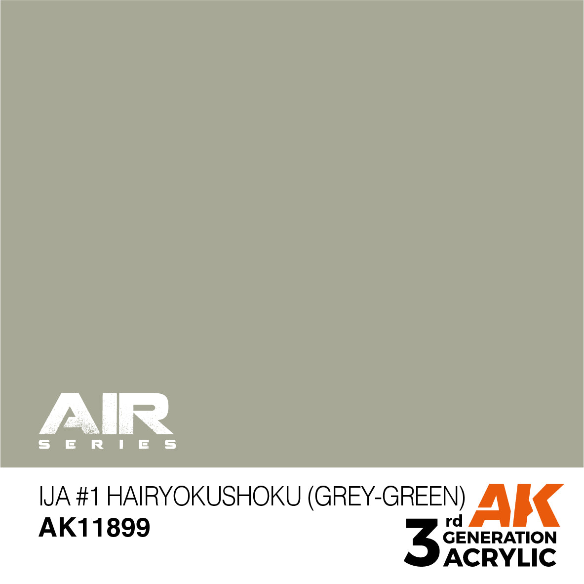 AK Interactive 11899 IJA #1 Hairyokushoku Grey-Green 17ml AIR 3G Acrylic Paint