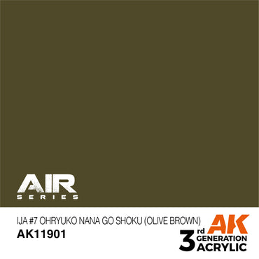 AK Interactive 11901 IJA #7 Olive Brown 17ml AIR 3G Acrylic Model Paint