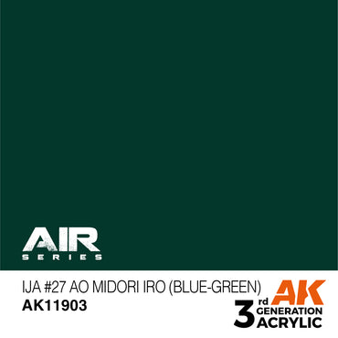 AK Interactive 11903 IJA #27 Ao Midori iro Blue-Green 17ml AIR 3G Acrylic Paint