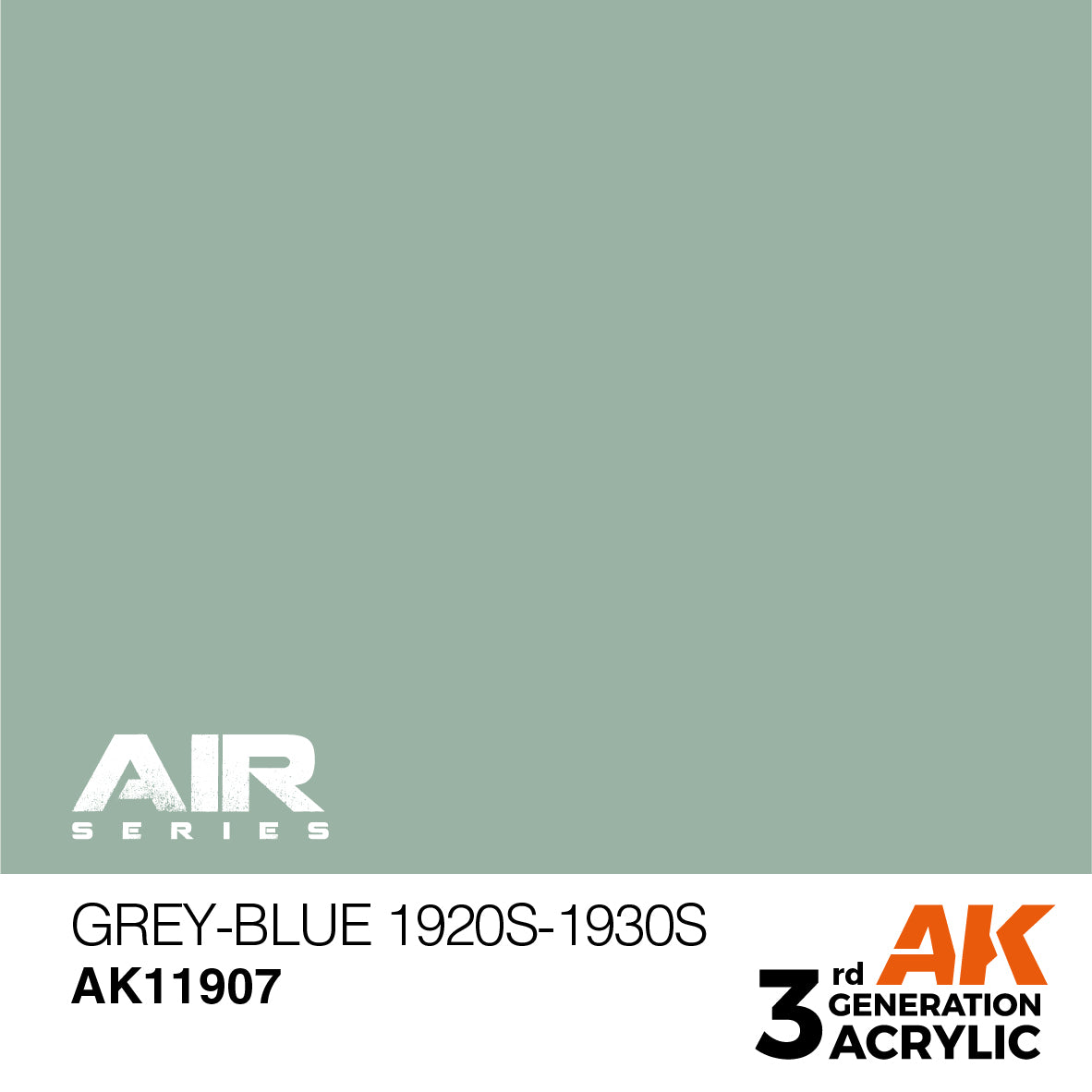 AK Interactive 11907 Grey-Blue 1920s-1930s 17ml AIR 3G Acrylic Model Paint