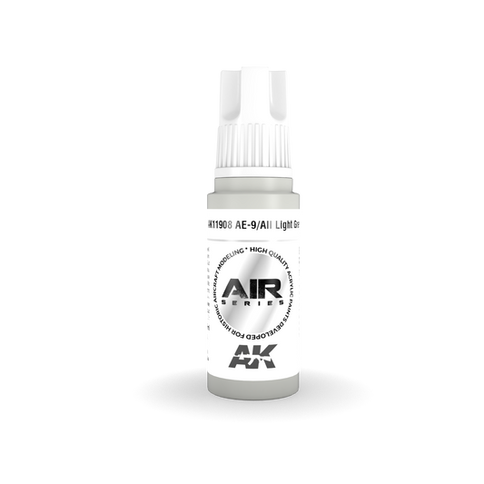 AK Interactive 11908 AE-9/AII Light Grey 17ml AIR 3G Acrylic Model Paint