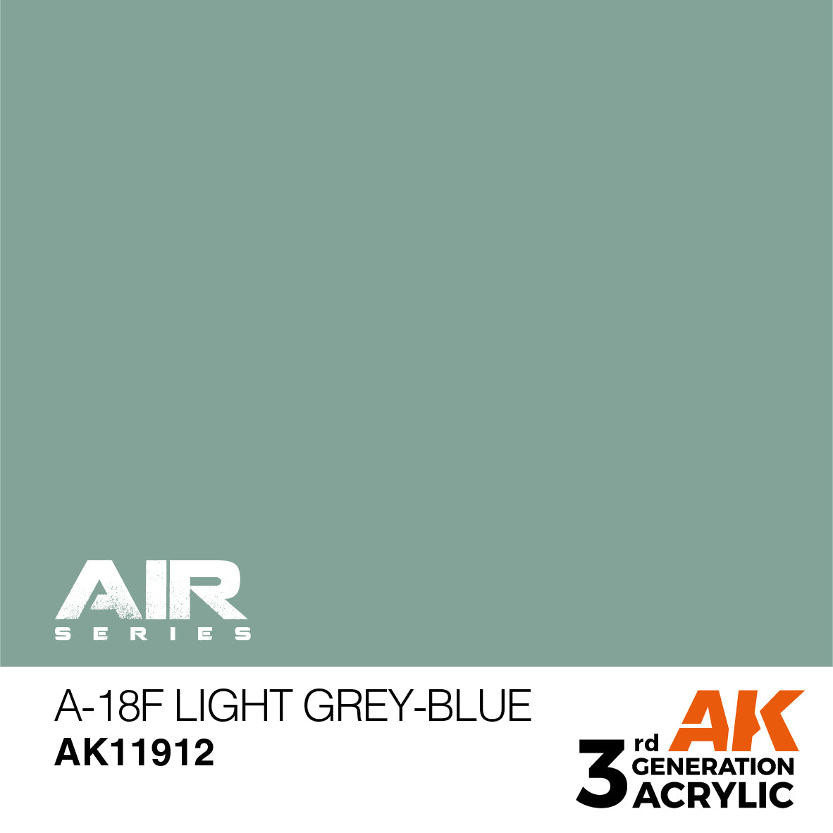 AK Interactive 11912 A-18f Light Grey-Blue 17ml AIR 3G Acrylic Model Paint