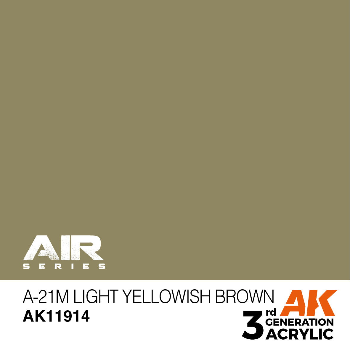 AK Interactive 11914 A-21m Light Yellowish Brown 17ml AIR 3G Acrylic Model Paint