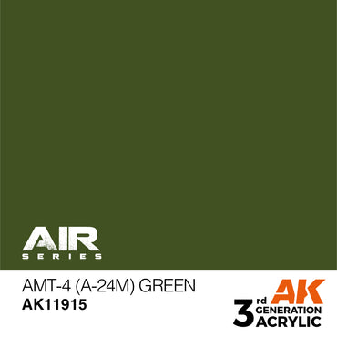 AK Interactive 11915 AMT-4 (A-24m) Green 17ml AIR 3G Acrylic Model Paint
