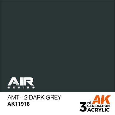 AK Interactive 11918 AMT-12 Dark Grey 17ml AIR 3G Acrylic Model Paint