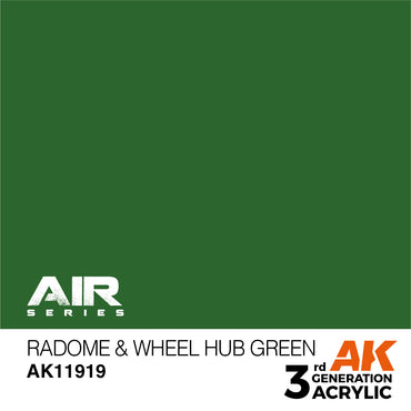AK Interactive 11919 Radome & Wheel Hub Green 17ml AIR 3G Acrylic Model Paint