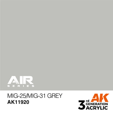AK Interactive 11920 MiG-25/MiG-31 Grey 17ml AIR 3G Acrylic Model Paint