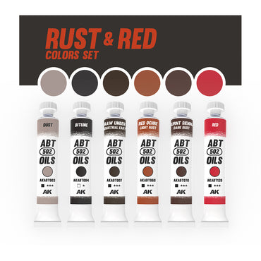 Abteilung 502 Rust & Red Colours Oil Paint Set ABT304
