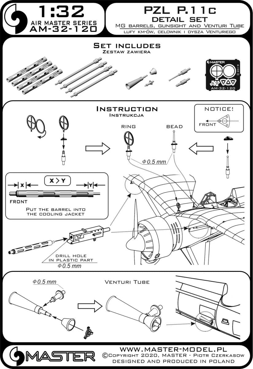 Master AM-32-120 1:32 PZL P.11c
