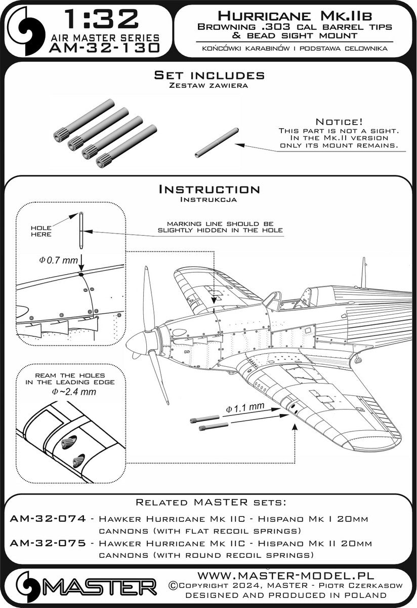 Master AM-32-130 1:32 Hawker Hurricane Mk.IIb