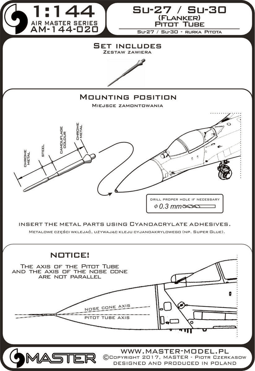 Master AM144-020 1:144 Sukhoi Su-27/Su-30