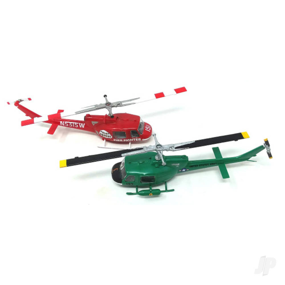 Atlantis Models 1:72 Snap Huey Helicopter 2 Pack Gunship/ Firefighter CM1026