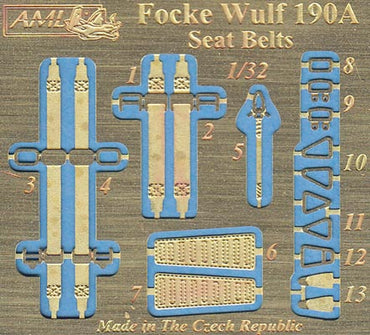 AML AMLA32005 1:32 Focke-Wulf Fw-190 resin seat & P-E seatbelts