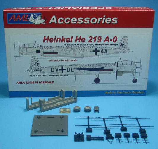 AML AMLA32028 1:32 Heinkel He-219A-0 The conversion set with decals