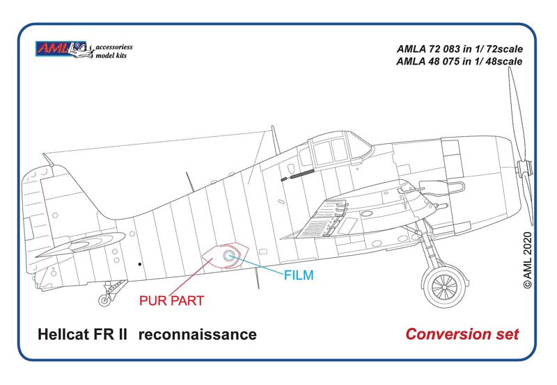 AML AMLA48075 1:48 Grumman Hellcat FR II reconnaissance