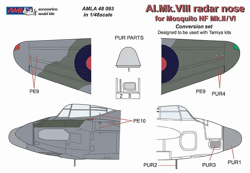 AML AMLA48093 1:48 de Havilland Mosquito NF.XII / NF.XIII with A.I
