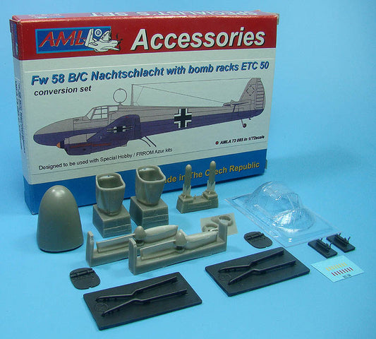 AML AMLA72085 1:72 Focke-Wulf Fw-58B/C Nachtschlacht with bomb racks ETC 50