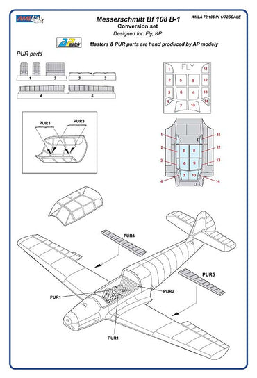AML AMLA72105 1:72 Messerschmitt Bf-108B-1 Condor Legion in Spain 1937