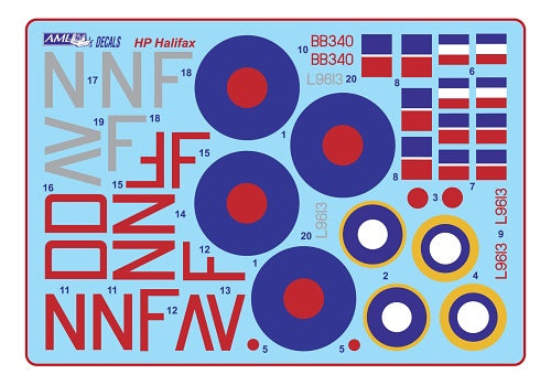 AML AMLA72040 1:72 Handley-Page Halifax Mk.I/Mk.II correction set
