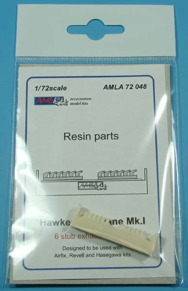 AML AMLA72048 1:72 Hawker Hurricane Mk.I-6 stub exhaust versions