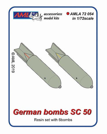 AML AMLA72054 1:72 6 x German bombs SC-50