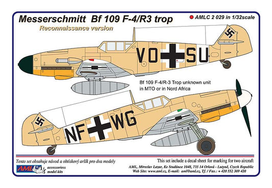 AML AMLC2029 1:32 Messerschmitt Bf-109F-4/R3 reconnaissance version Aufklarer