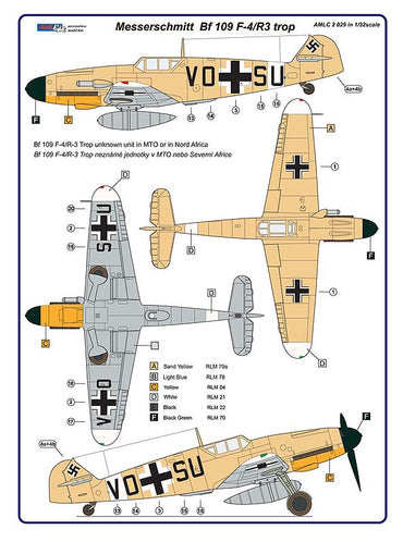 AML AMLC2029 1:32 Messerschmitt Bf-109F-4/R3 reconnaissance version Aufklarer