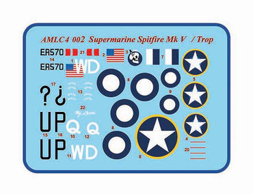 AML AMLC4002 1:144 Spitfire Mk.V/Trop,/2 decal versions digital prints