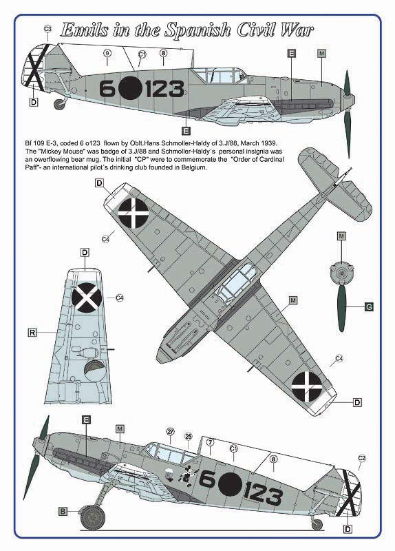 AML AMLC4003 1:144 Emils in the Spanish Civil War / Decals, masks
