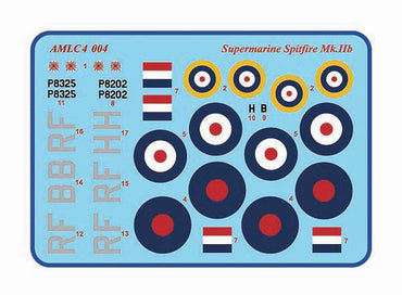 AML C4004 303 Sqn RAF Spitfire Mk.IIb Sgt. J. Balejka Decals 1:144