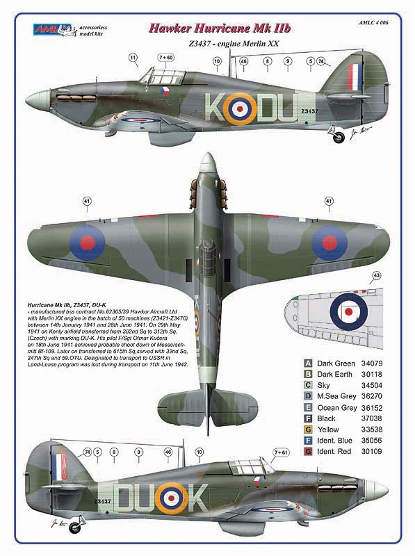 AML C4006 312 Sqn Part II: Hurricane Mk.IIb & Spitfire LF Mk.IXe 1:144