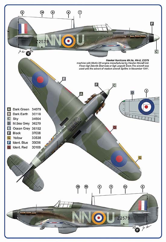 AML AMLC4022 1:144 310th Squadron RAF, Part II / Hawker Hurricane Mk.I-NnoU&NNoV